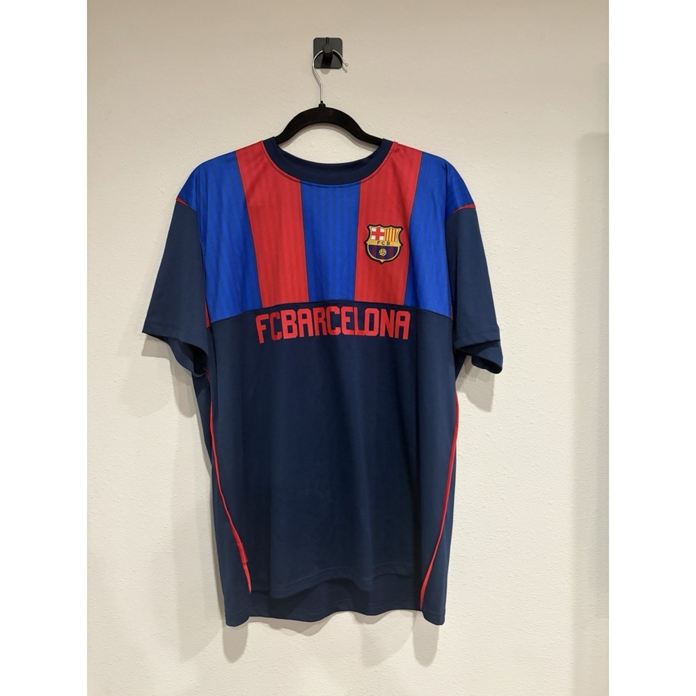 FC Barcelona‎ Soccer Jersey XL Men Short Sleeve Patch FCB #10 Messi